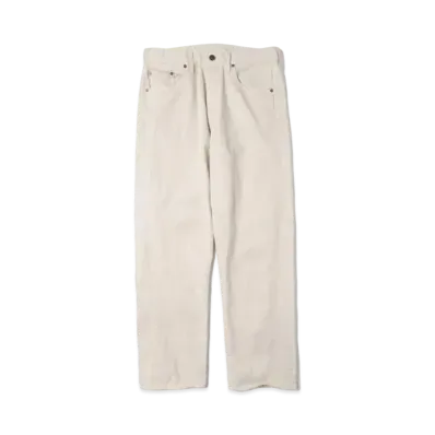 A.PRESSE Washed Denim Pants E "Ecru"