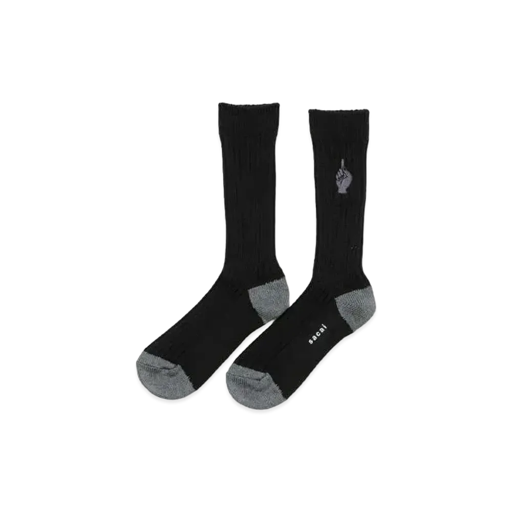 sacai x Gonz ONE LOVE Socks "Black"