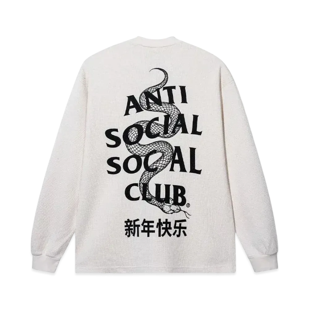 ANTI SOCIAL SOCIAL CLUB Year Of The Snake Wisdom L/S Tee "Cream"