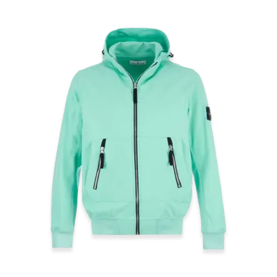 Stone Island 40727 Light Soft Shell Hooded Jacket - 21SS "Aqua"