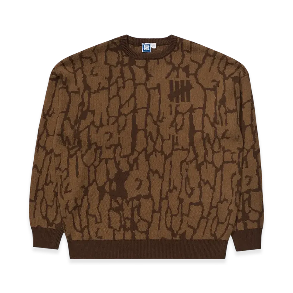 UNDEFEATED Bark Camo Sweater "Brown"