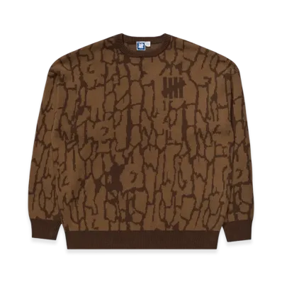 UNDEFEATED Bark Camo Sweater "Brown"