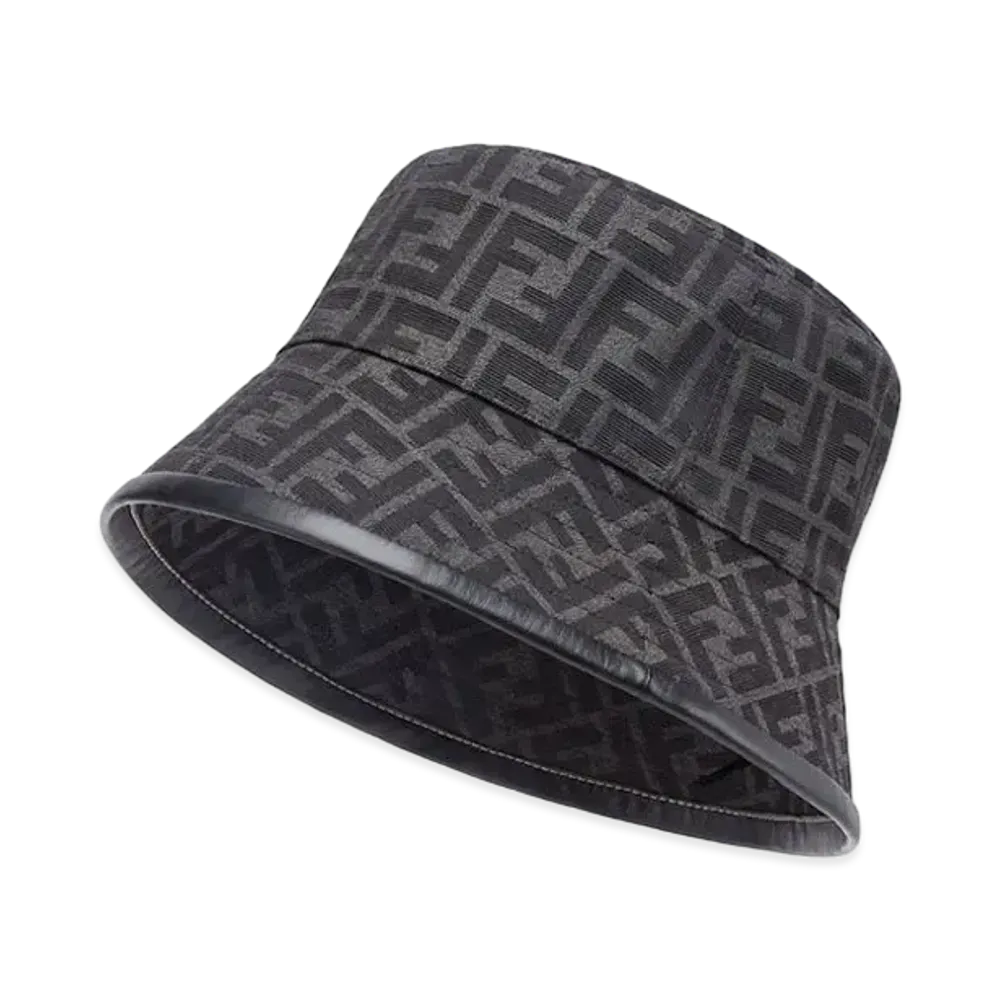 FENDI Black Fabric Bucket Hat "Black"