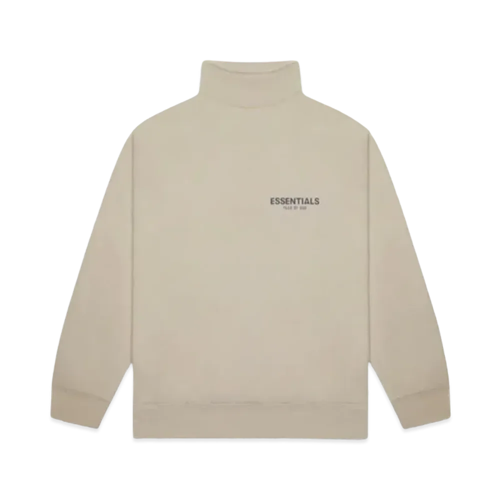FEAR OF GOD ESSENTIALS Pull-over Mockneck Sweatshirt "Tan/String"