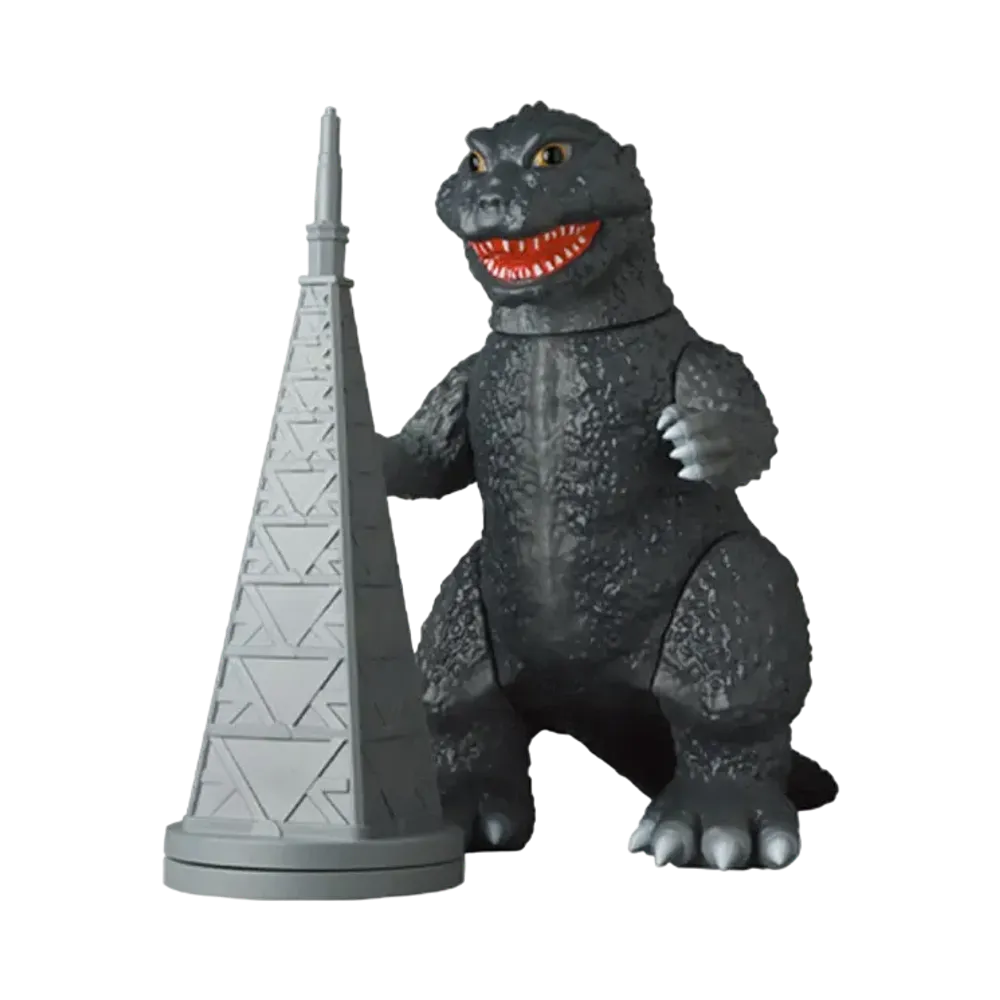 MEDICOM TOY / Anrakuansaku "GODZILLA VINYL WARS EX" Godzilla (1954) 3Rd Modeling Guignol Version Tv Tower Attack Version