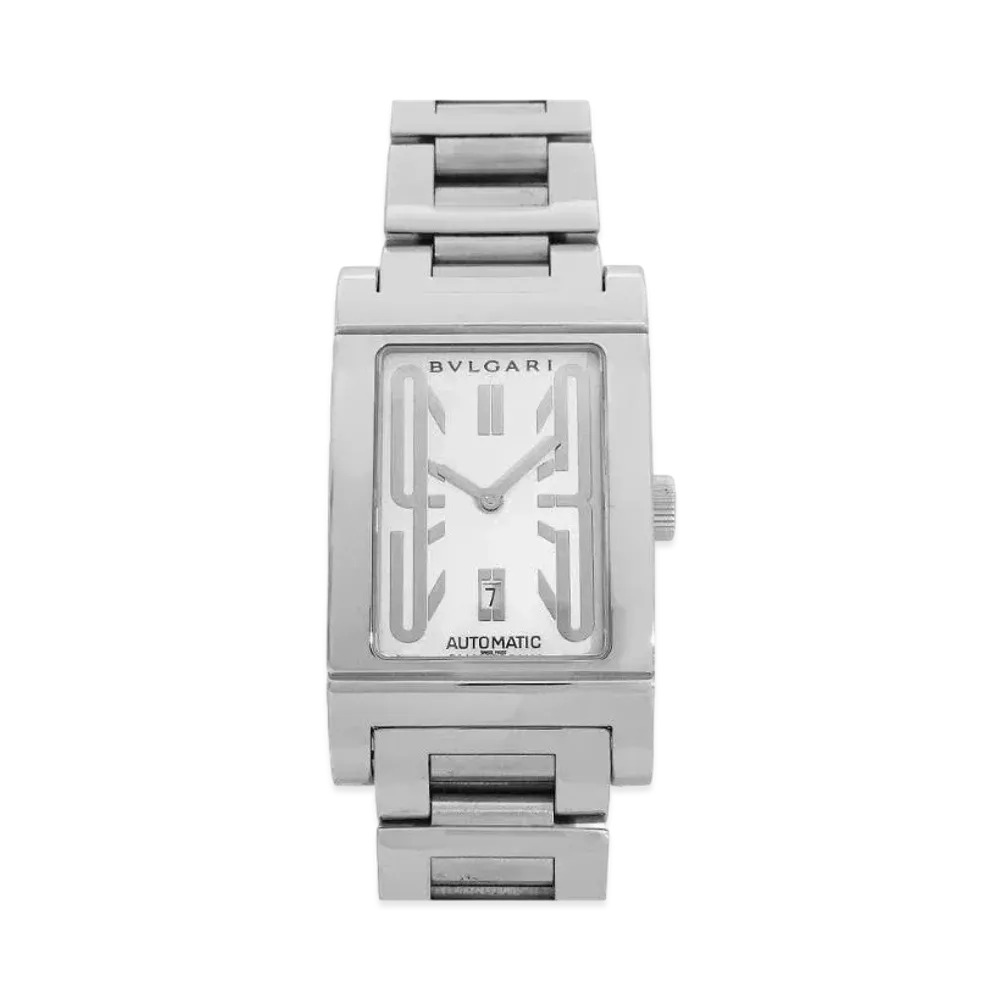 BVLGARI Lettangolo "White/Stainless Steel/Silver"