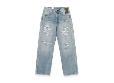 LEVI'S 501 Loose Crash & Repair Denim (BEAMS Limited Edition) "Indigo"