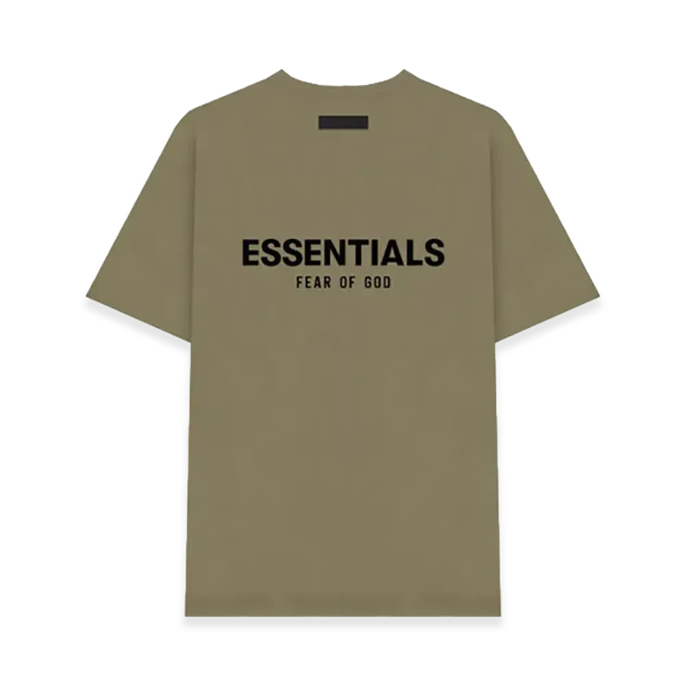 FEAR OF GOD ESSENTIALS Silicone Back Logo Short Sleeve T-Shirt "Taupe"