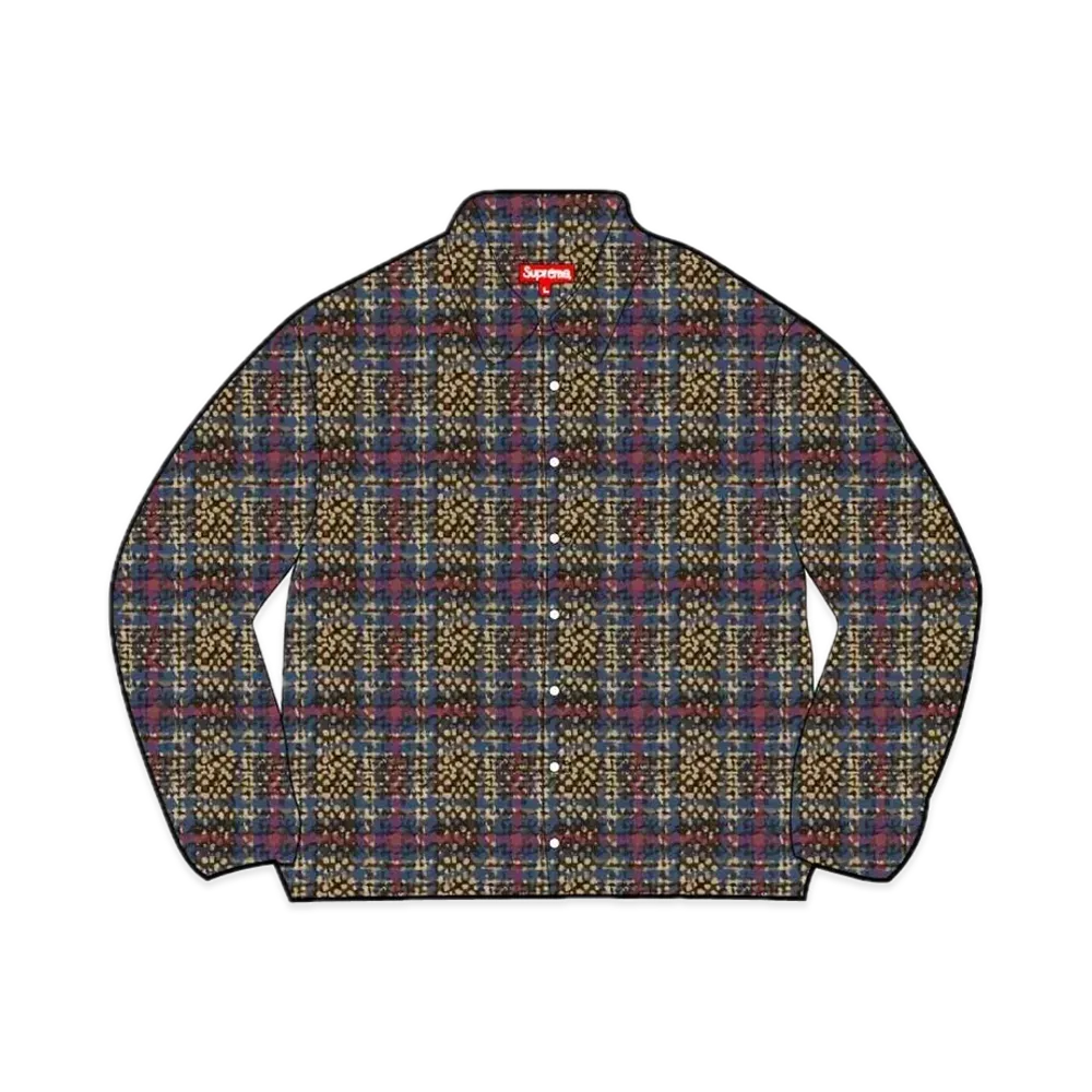Supreme Basket Weave Plaid Shirt "Yellow"