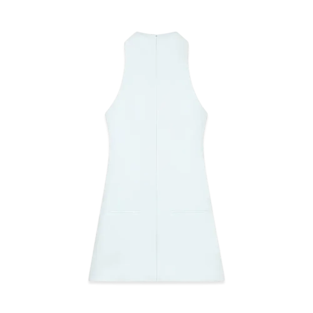 Courreges Sleeveless Twill A-Line Dress "Iceberg"