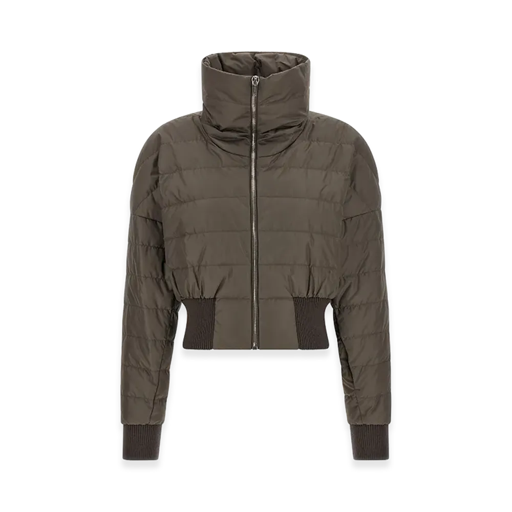 Rick Owens x Moncler Women's 'Cropped' Down Jacket "Gray"