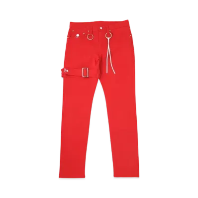 mastermind WORLD Bondage Denim Pant Skinny "Red"