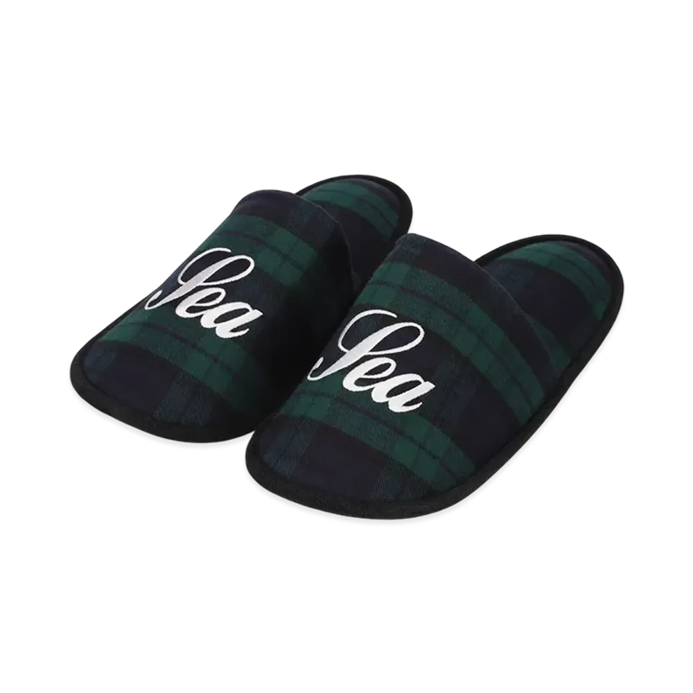 WIND AND SEA Script Black Watch Slipper "Mix"
