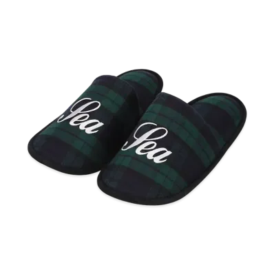WIND AND SEA Script Black Watch Slipper "Mix"