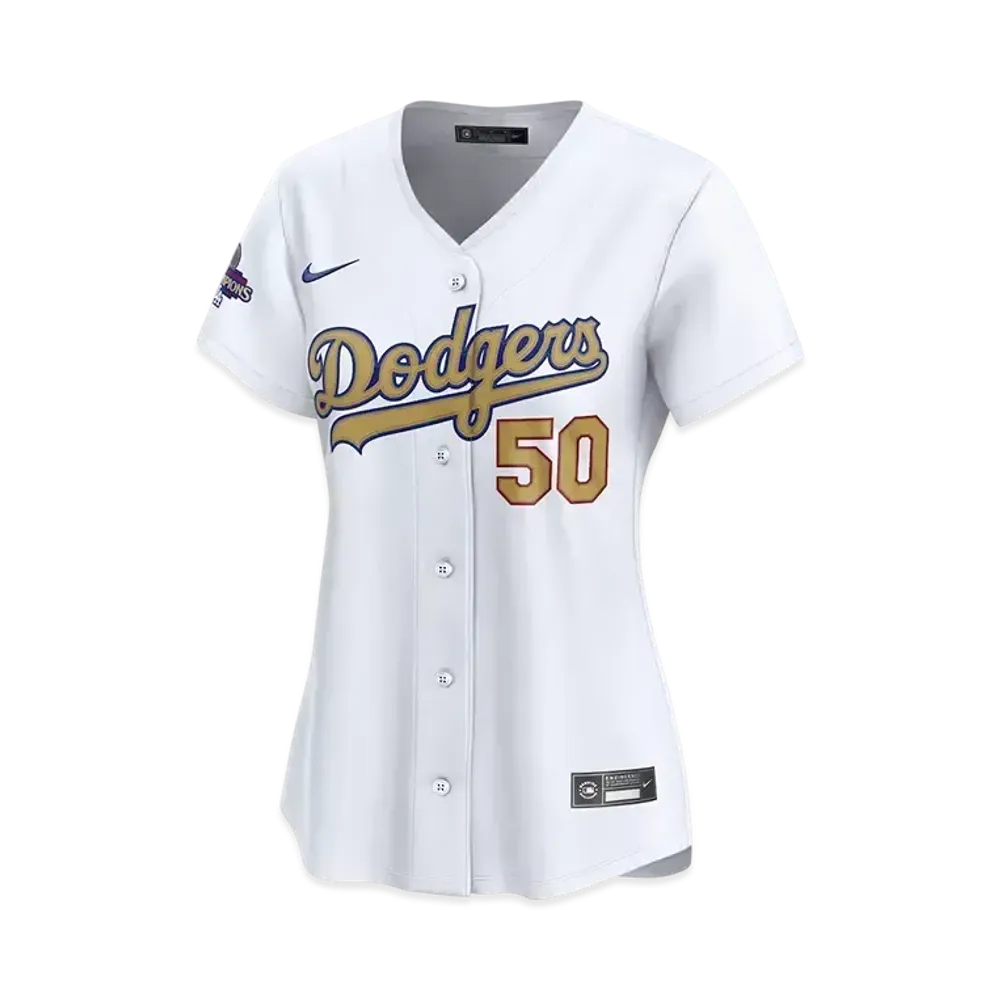 MLB Los Angeles Dodgers 2025 Gold Collection Women's Mookie Betts Nike Limited Jersey "White"