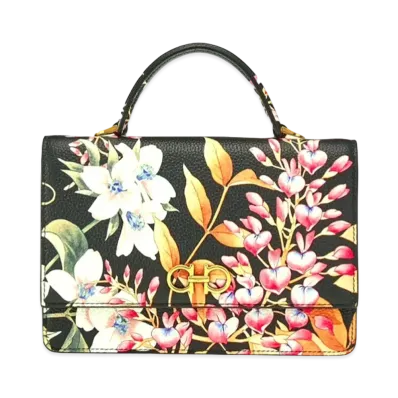 Salvatore Ferragamo Gancini Minibag "Black/New Bianco"