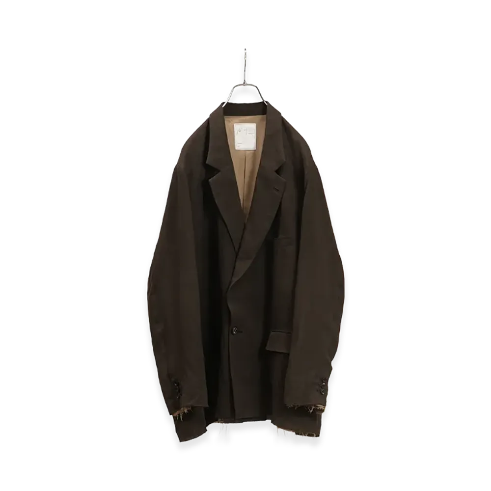ANCELLM 100/S Linen Tailored Jacket "Brown"