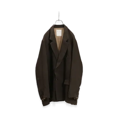 ANCELLM 100/S Linen Tailored Jacket "Brown"