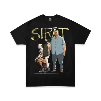 Geeks Rule x SIRAT illustrated by Koji Morimoto Silkscreen Printing T Shirt "Black"