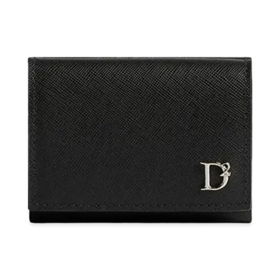 Dsquared2 D2 Statement Tri-Fold Wallet "Black"