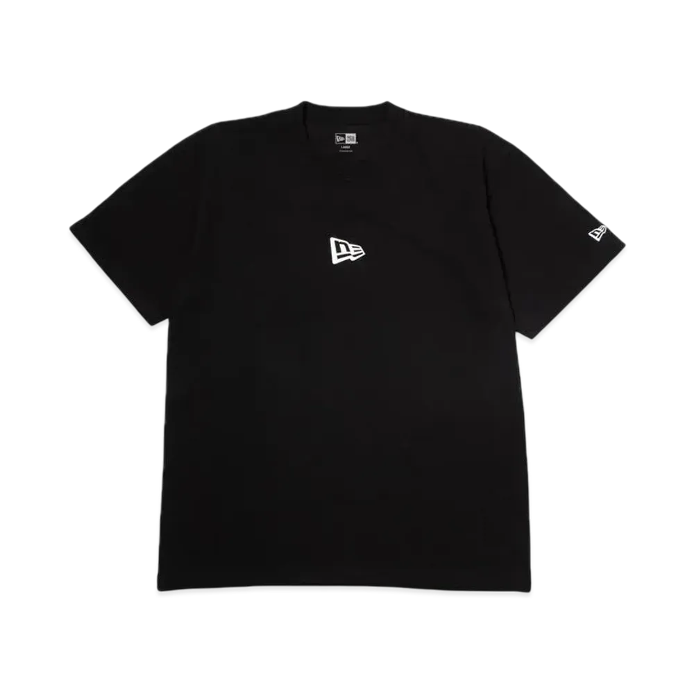 NEW ERA Short Sleeve Cotton T-Shirt Flag Logo Mini Regular Fit "Black"
