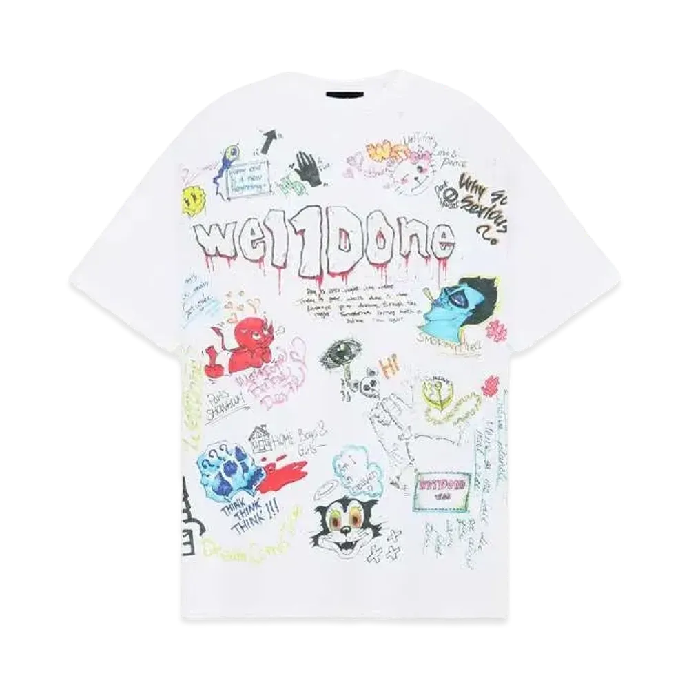 WE11DONE Graphic T-shirt "White"