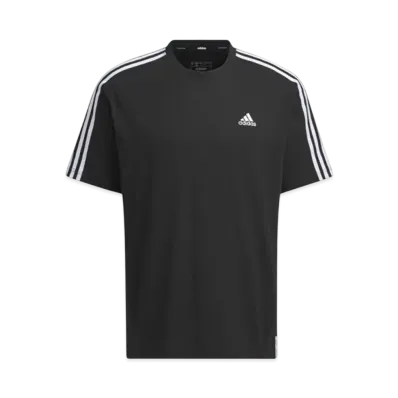 adidas Essentials Plus Loose Fit Three Stripes Short Sleeve T-Shirt "Black"