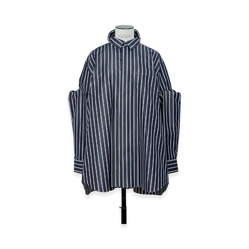 sacai Poplin Shirt "Navy Stripe"
