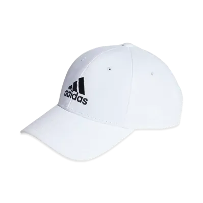 adidas Cotton Twill Baseball Cap "White/Black"