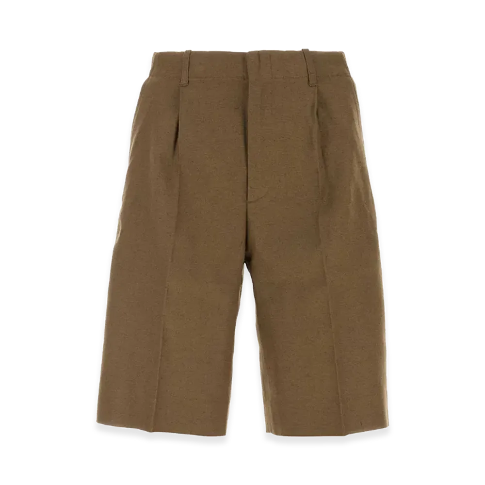 OUR LEGACY Cotton Blend Bermuda Shorts "Brown"