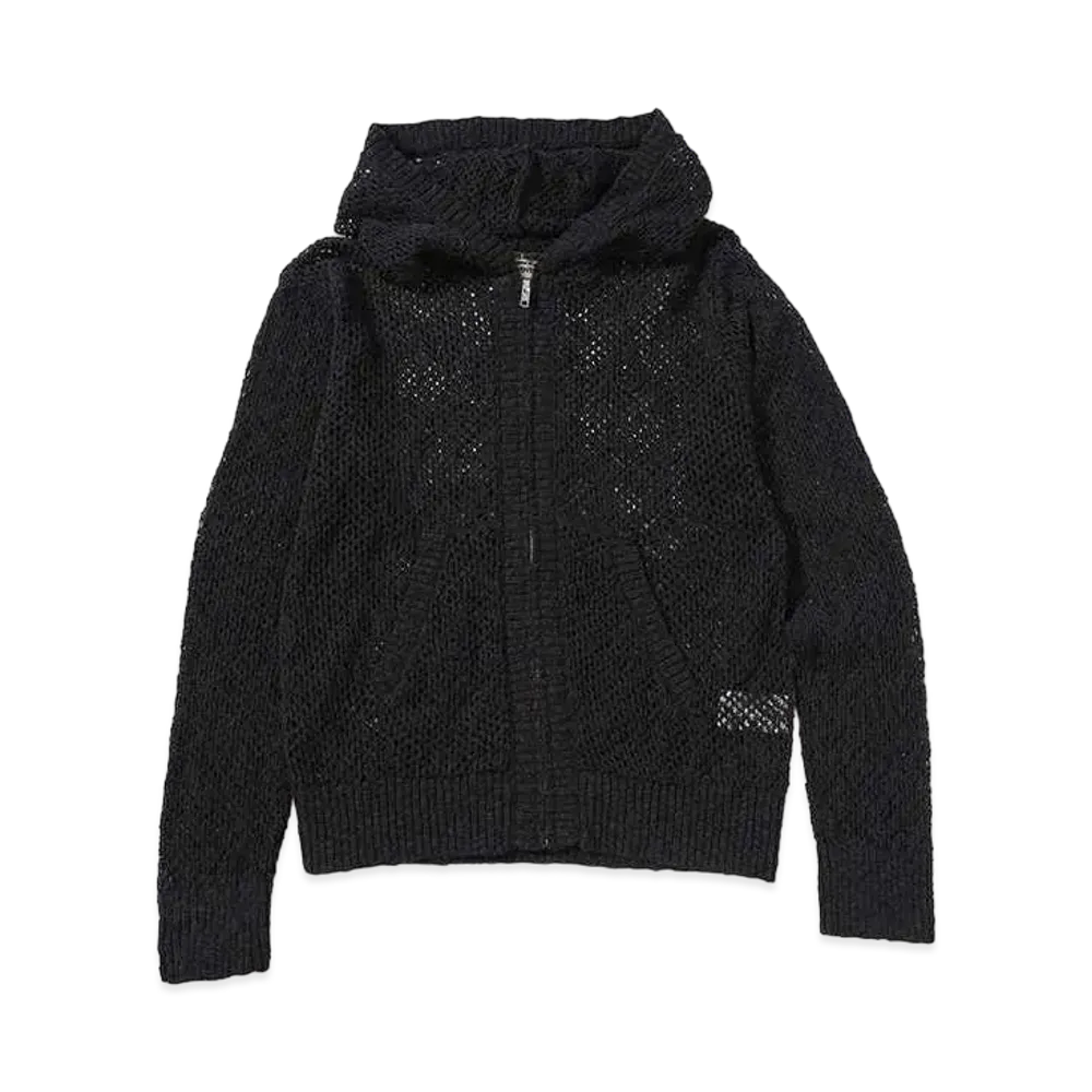 BEAMS FUTURE ARCHIVE Net Knit Parker "Black"