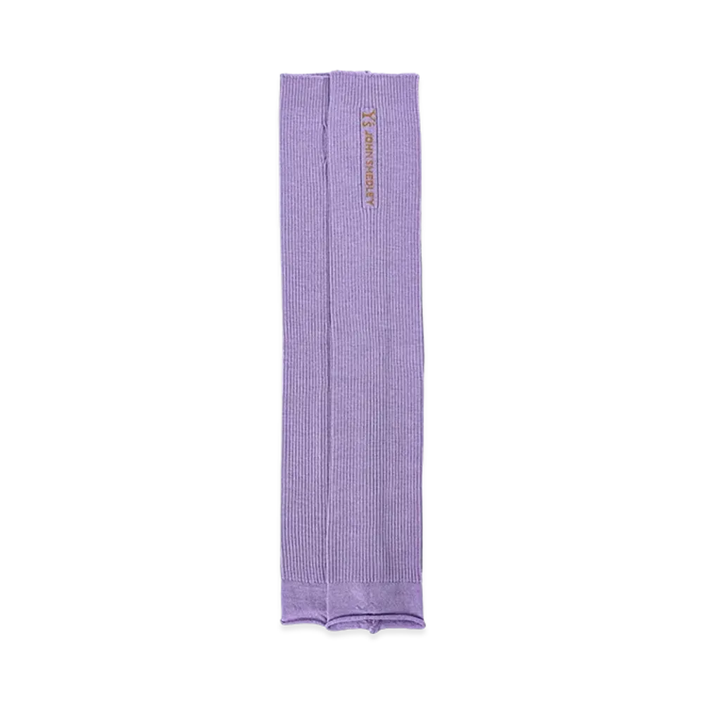 Y's x John Smedley Ribbed Arm Warmer "Light Purple"