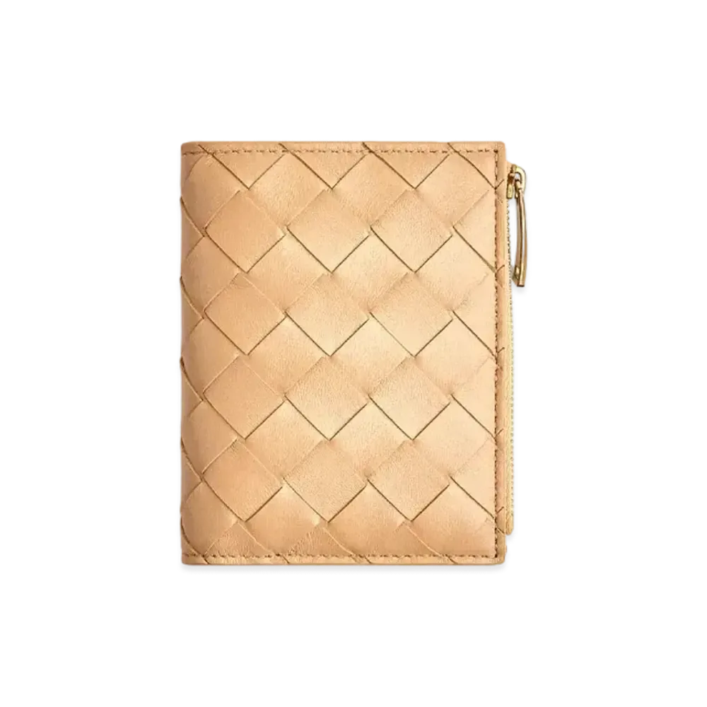 Bottega Veneta Bifold Zipped Wallet "Almond"