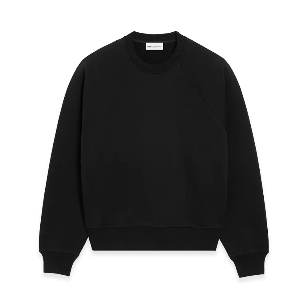 AMI PARIS Cotton Ami De Coeur Sweatshirt "Black"