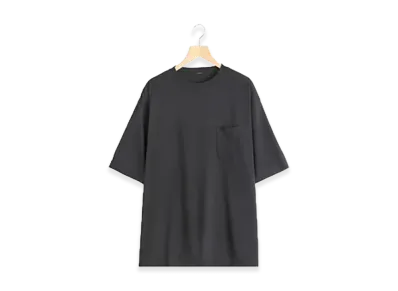 COMOLI Summer Wool S/S T-Shirt "Charcoal"