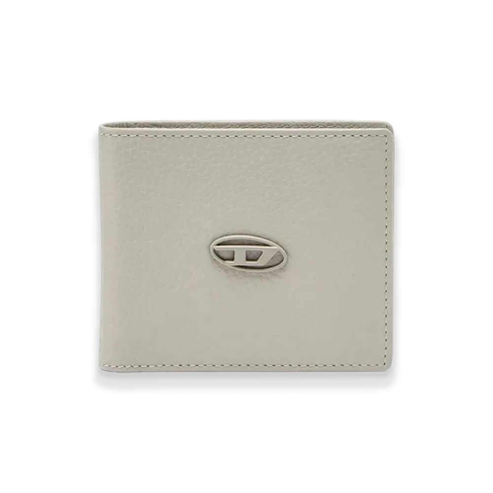 Diesel Bi Fold Coin S Cow Leather Bifold Wallet "Light Gray"
