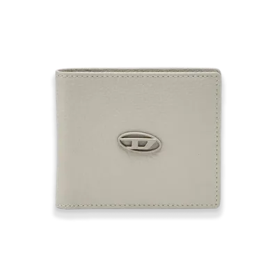 Diesel Bi Fold Coin S Cow Leather Bifold Wallet "Light Gray"