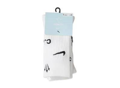 Nike x Drake NOCTA 3Pack Crew Socks "White" (US Size) DD9240-100