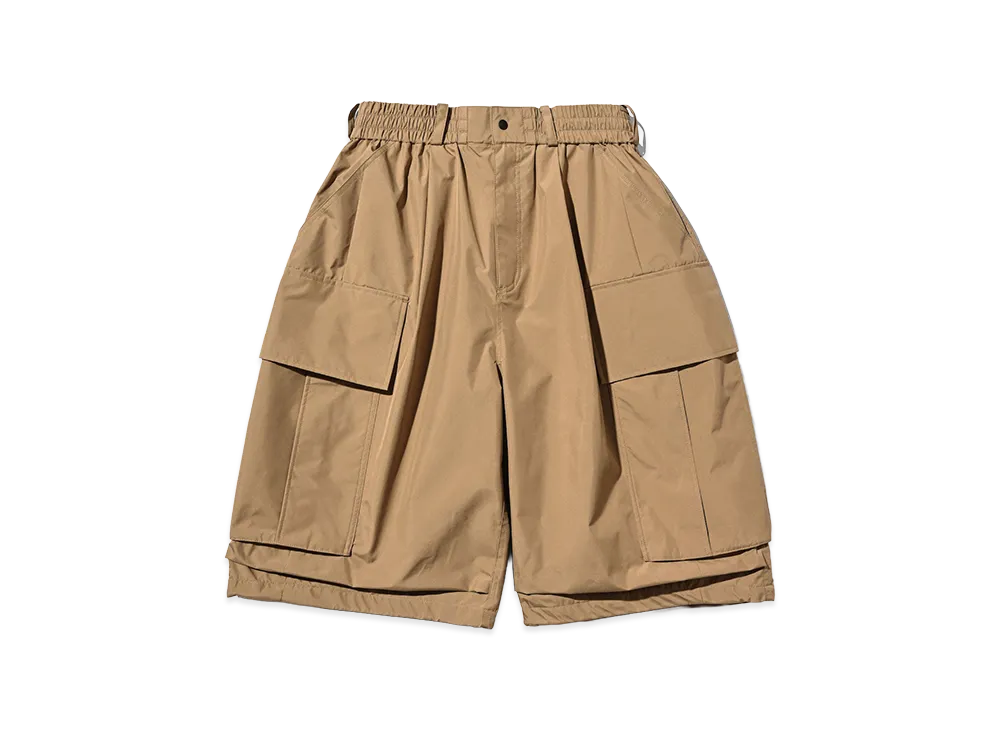 CLESSTE +Phenix Windstopper® By Gore-Tex Labs City Mega Pocket Balloon Cargo Half Pants "Camel Beige"