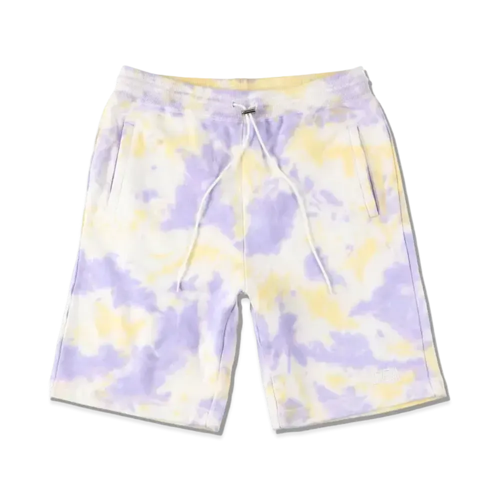 WIND AND SEA WDS TIE-DYE SWEAT SHORTS "Orchid Yellow"