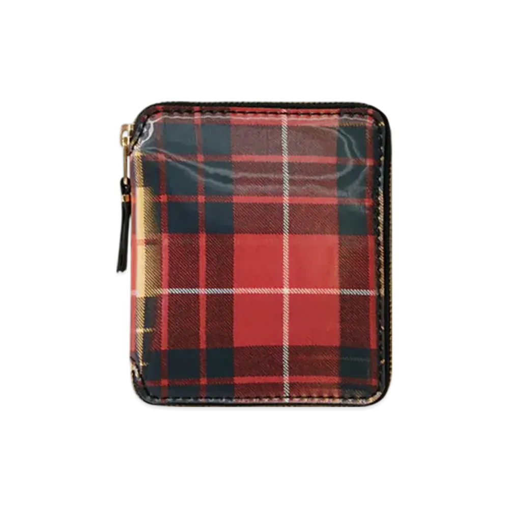 COMME des GARCONS Wallet Lenticular Tartan B "Red/Yellow"