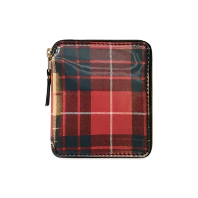 COMME des GARCONS Wallet Lenticular Tartan B "Red/Yellow"