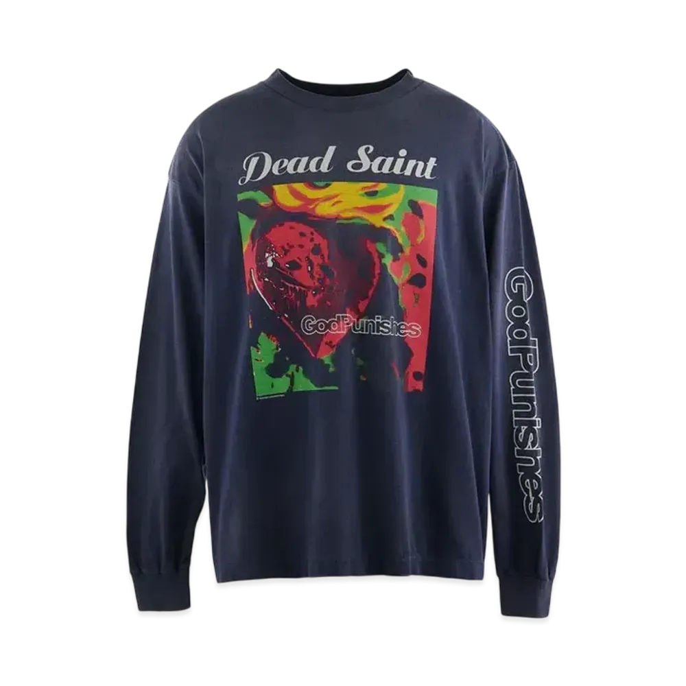 Saint Mxxxxxx Dead Saint Long Sleeve T-Shirt "Navy"