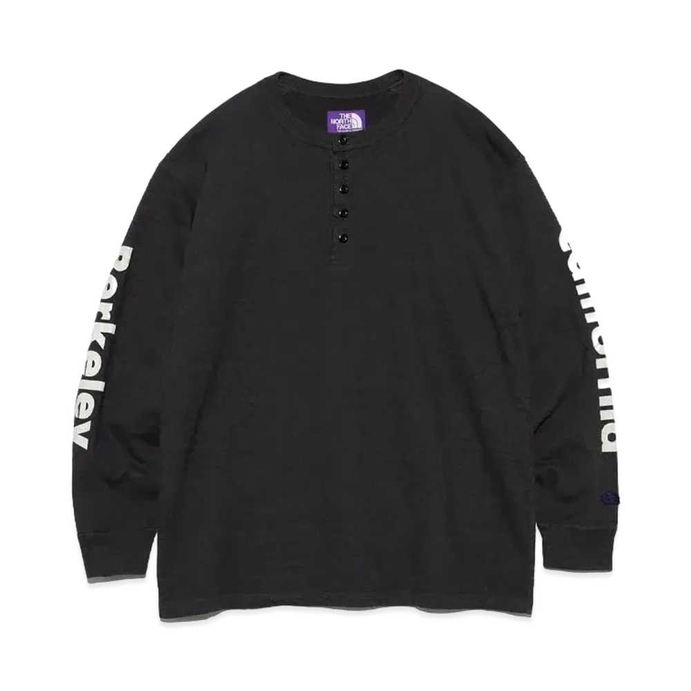 The North Face PURPLE LABEL Field Long Sleeve Henley Neck Graphic Tee "Charcoal"