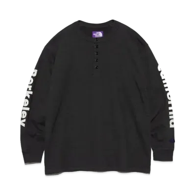 The North Face PURPLE LABEL Field Long Sleeve Henley Neck Graphic Tee "Charcoal"