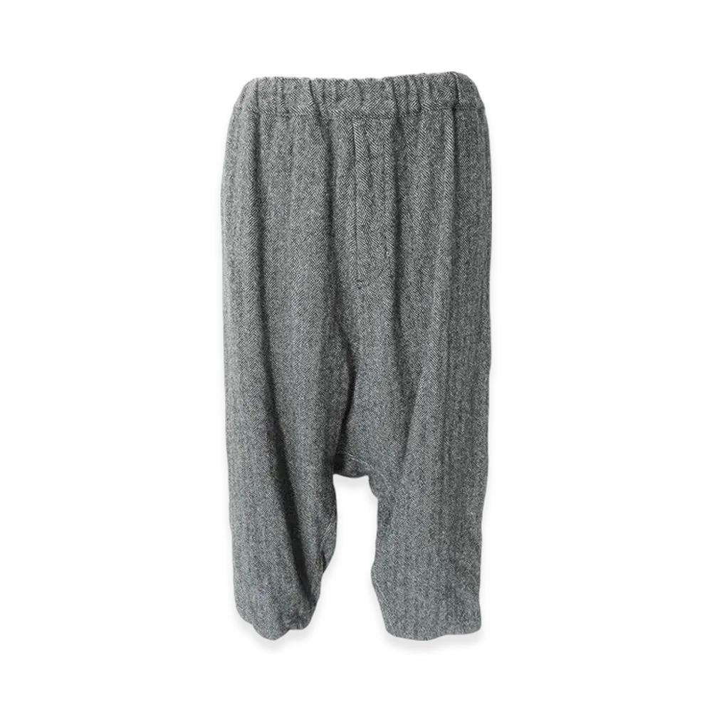 BLACK COMME des GARCONS Wool Tweed Herringbone Garment Treated "Gray"