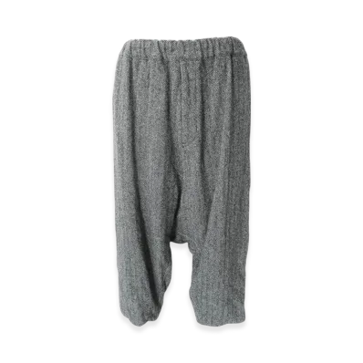 BLACK COMME des GARCONS Wool Tweed Herringbone Garment Treated "Gray"