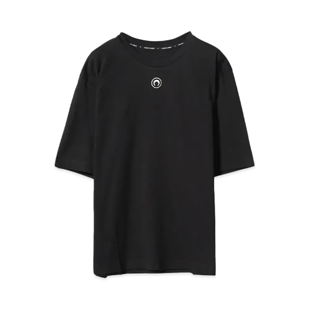Marine serre MOON LOGO JERSEY LOOSE FIT T-SHIRT "BLACK"