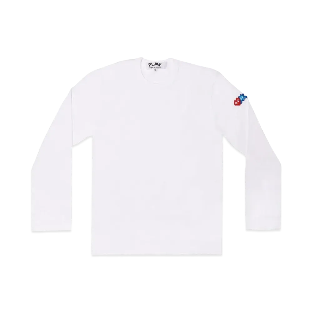 PLAY COMME des GARCONS Invader Cotton L/S T-Shirt Mens "White"