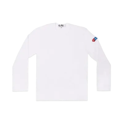 PLAY COMME des GARCONS Invader Cotton L/S T-Shirt Mens "White"